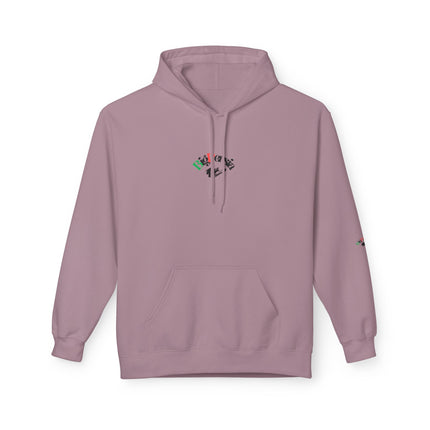 Personalised Casual Unisex Fleece Hoodie with Bold Graphic Print. BigPersia Design. Triple Print.