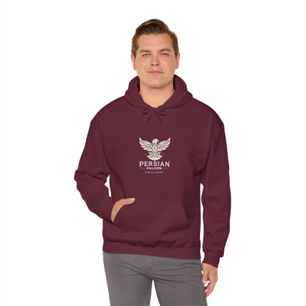 Personalized Unisex Heavy Blend Hooded Sweatshirt – Ancient Persia Falcon Shahbaz Design