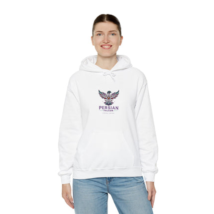 Personalized Unisex Heavy Blend Hooded Sweatshirt – Ancient Persia Falcon Shahbaz Design