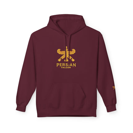 Unisex Midweight Classic Falcon Shahbaz Fleece Hoodie – Soft, Stylish & Timeless