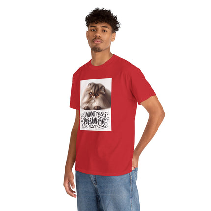 Personalised Persian Cat T-Shirt – 100% Cotton, Soft & Comfy
