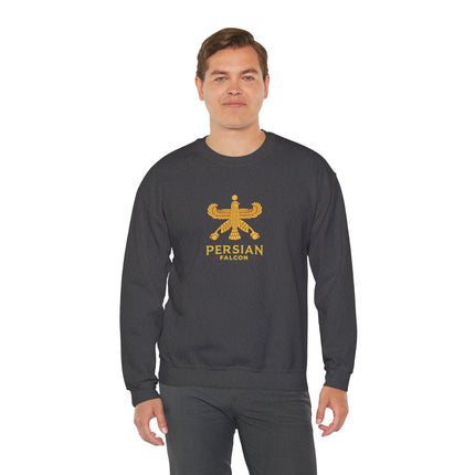 Personlised Unisex Heavy Blend™ Crewneck Sweatshirt. Classic Heritage Persian Shahbaz Falcon Design – Timeless Comfort & Style