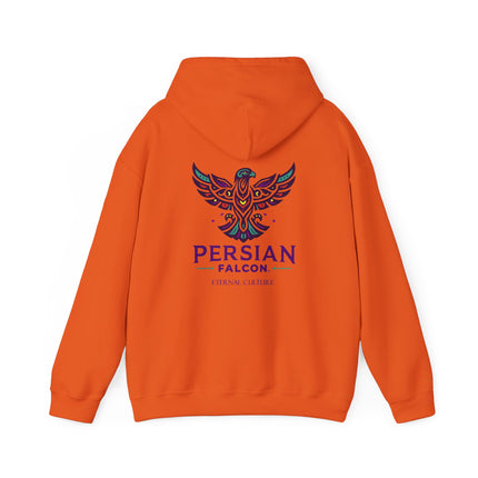 Personalized Unisex Heavy Blend Hooded Sweatshirt – Ancient Persia Falcon Shahbaz Design