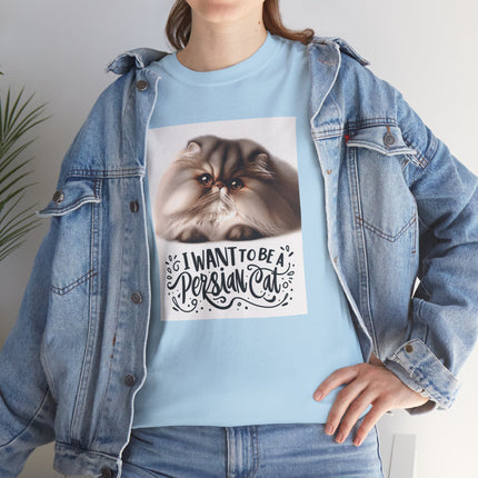 Personalised Persian Cat T-Shirt – 100% Cotton, Soft & Comfy