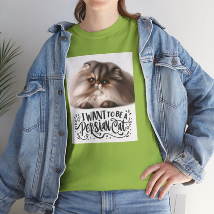 Personalised Persian Cat T-Shirt – 100% Cotton, Soft & Comfy