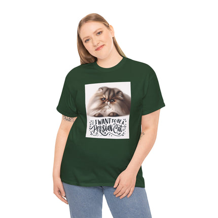 Personalised Persian Cat T-Shirt – 100% Cotton, Soft & Comfy