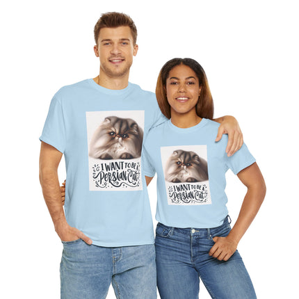Personalised Persian Cat T-Shirt – 100% Cotton, Soft & Comfy