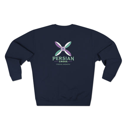Personalised Unisex Sweatshirt. Ancient Persia. Modern Heritage Persian DerafshCrossDesign. Modern Cultural Clothing.