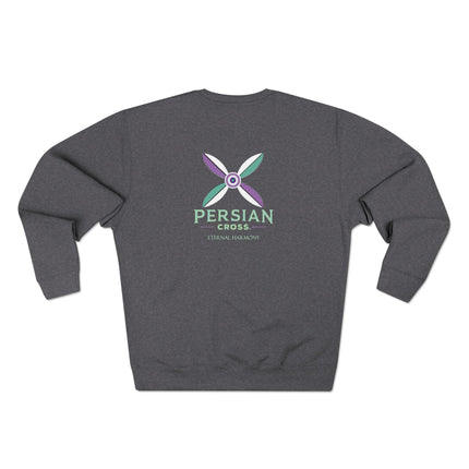 Personalised Unisex Sweatshirt. Ancient Persia. Modern Heritage Persian DerafshCrossDesign. Modern Cultural Clothing.