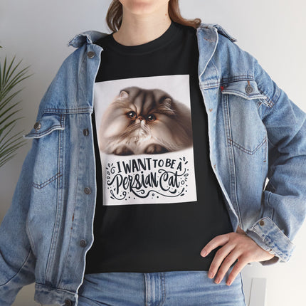 Personalised Persian Cat T-Shirt – 100% Cotton, Soft & Comfy