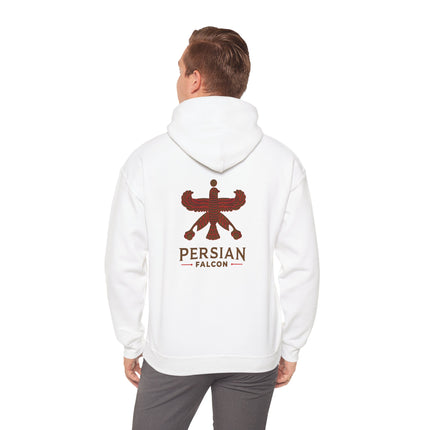 Personalized Unisex Heavy Blend Hooded Sweatshirt – Ancient Persia Falcon Shahbaz Design