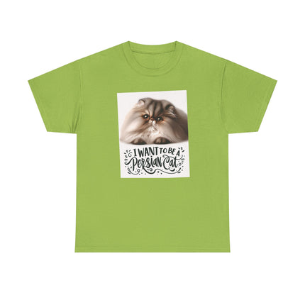 Personalised Persian Cat T-Shirt – 100% Cotton, Soft & Comfy