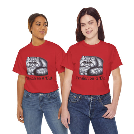 Personalised Persian Cat T-Shirt – 100% Cotton, Soft & Comfy