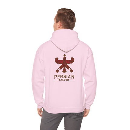 Personalized Unisex Heavy Blend Hooded Sweatshirt – Ancient Persia Falcon Shahbaz Design