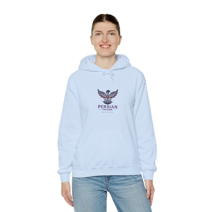 Personalized Unisex Heavy Blend Hooded Sweatshirt – Ancient Persia Falcon Shahbaz Design