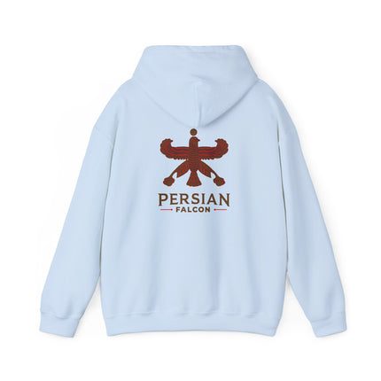 Personalized Unisex Heavy Blend Hooded Sweatshirt – Ancient Persia Falcon Shahbaz Design