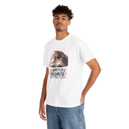 Personalised Persian Cat T-Shirt – 100% Cotton, Soft & Comfy