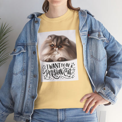 Personalised Persian Cat T-Shirt – 100% Cotton, Soft & Comfy