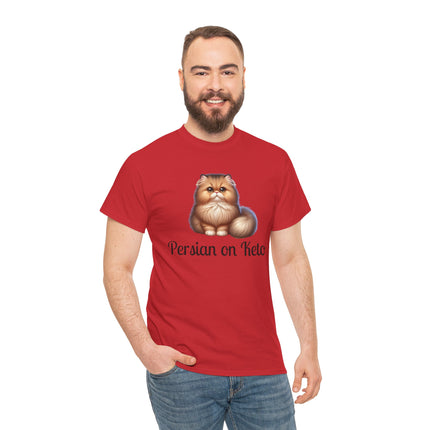 Personalised Persian Cat T-Shirt – 100% Cotton, Soft & Comfy