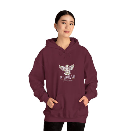 Personalized Unisex Heavy Blend Hooded Sweatshirt – Ancient Persia Falcon Shahbaz Design