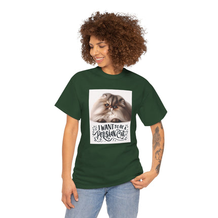 Personalised Persian Cat T-Shirt – 100% Cotton, Soft & Comfy