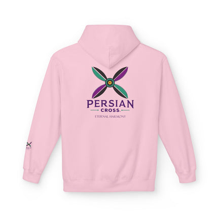 Personilised Unisex Midweight sassanid Persian Cross Fleece Hoodie – Soft, Stylish & Timeless