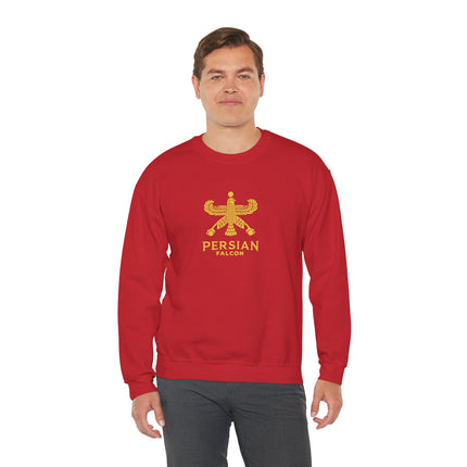 Personlised Unisex Heavy Blend™ Crewneck Sweatshirt. Classic Heritage Persian Shahbaz Falcon Design – Timeless Comfort & Style