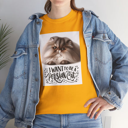 Personalised Persian Cat T-Shirt – 100% Cotton, Soft & Comfy