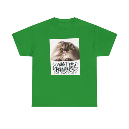 Personalised Persian Cat T-Shirt – 100% Cotton, Soft & Comfy