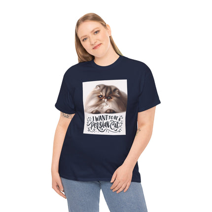 Personalised Persian Cat T-Shirt – 100% Cotton, Soft & Comfy